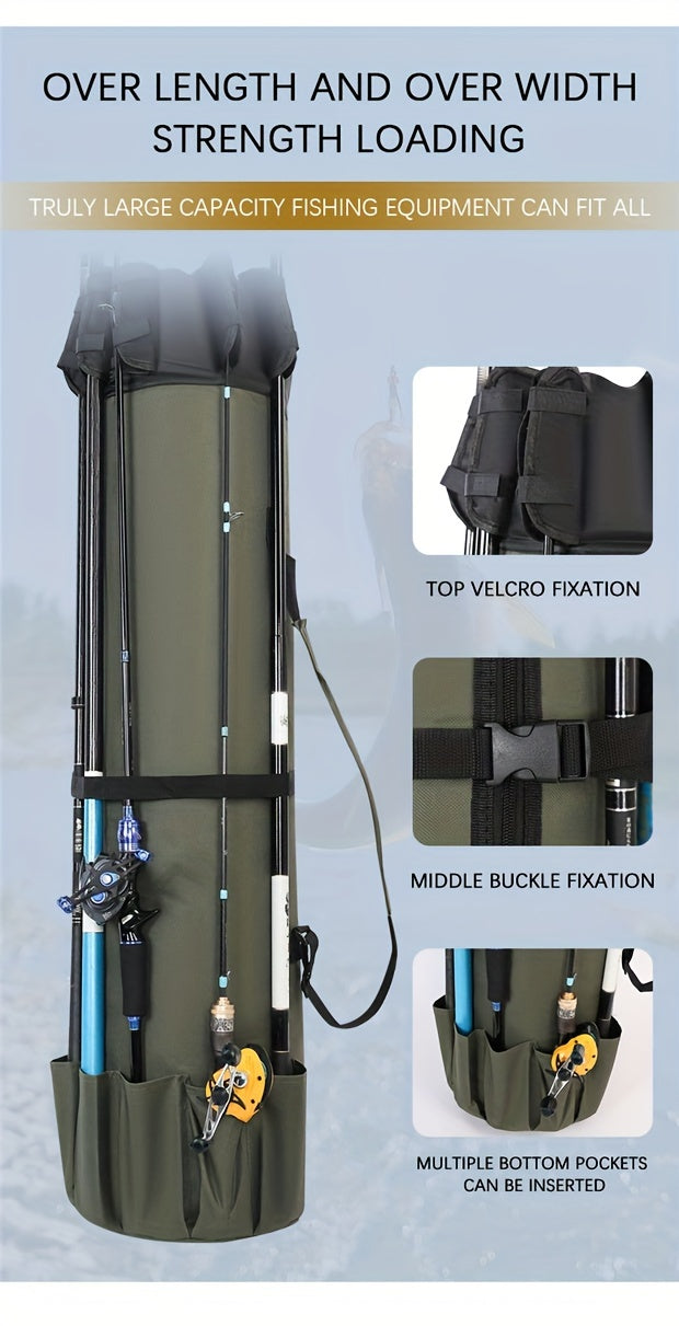 Carbon Fishing Rod – Large Capacity – Green Fishing Rod Bag Durable Folding Gear Handbag Multifunctional – Built for Weekend Anglers for US Anglers