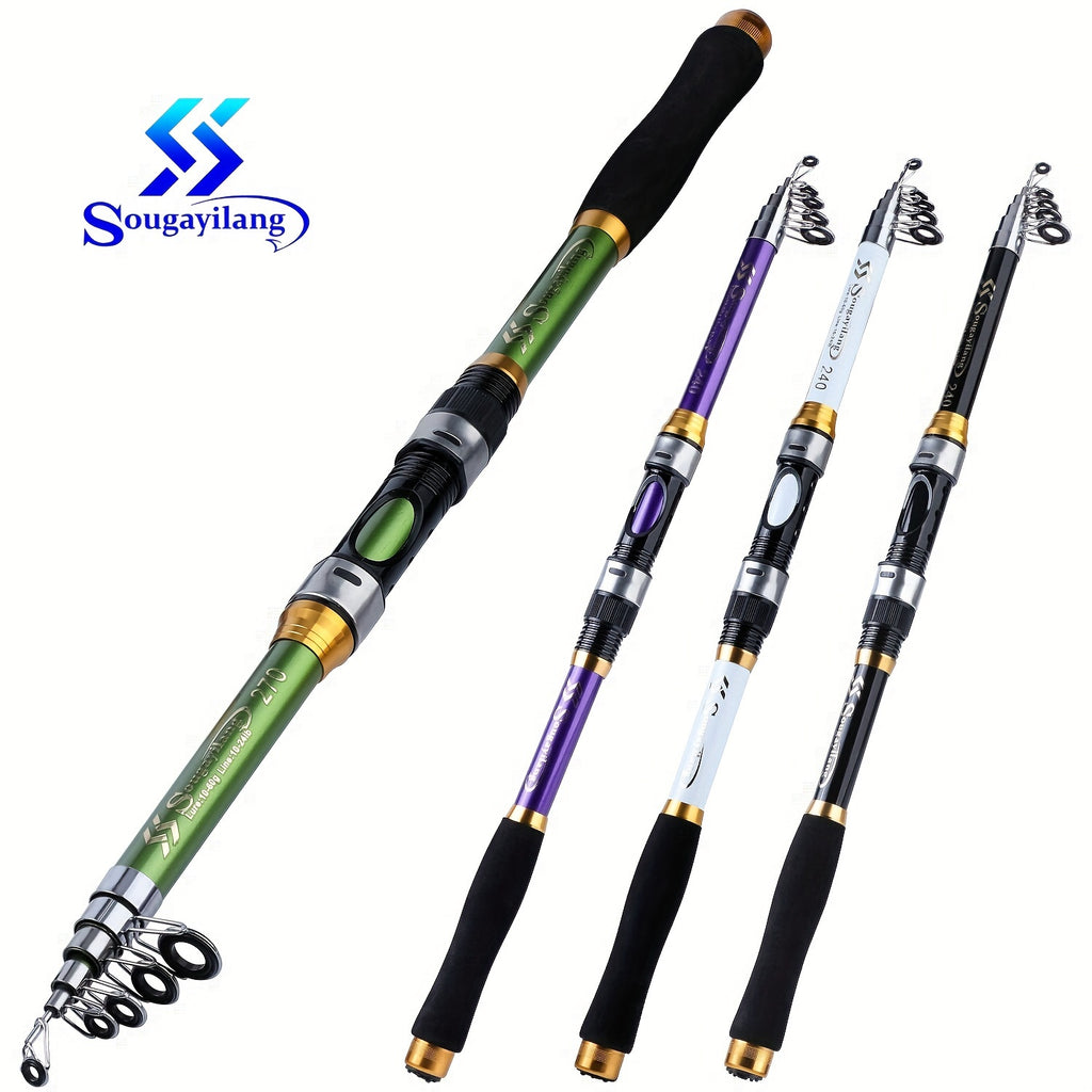 Carbon Fishing Rod – Carbon Fiber, Portable, Lightweight, Bass – Sougayilang 1. 8 2. 1 2. 4 2. 7 3. 0 3. 3 Spinning Fishing – Field-Ready Performance for US Anglers