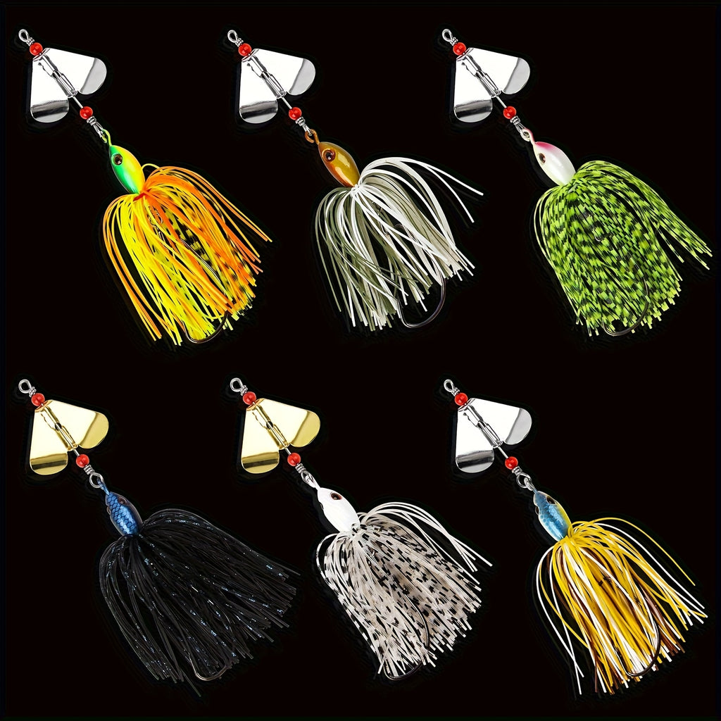 Fishing Lure Kit – Saltwater, Freshwater, Bass, Trout – Spinnerbait Fishing Lures Featuring Multicolored Buzzbaits Bass Trout Salmon – Built for Weekend Anglers for US Anglers