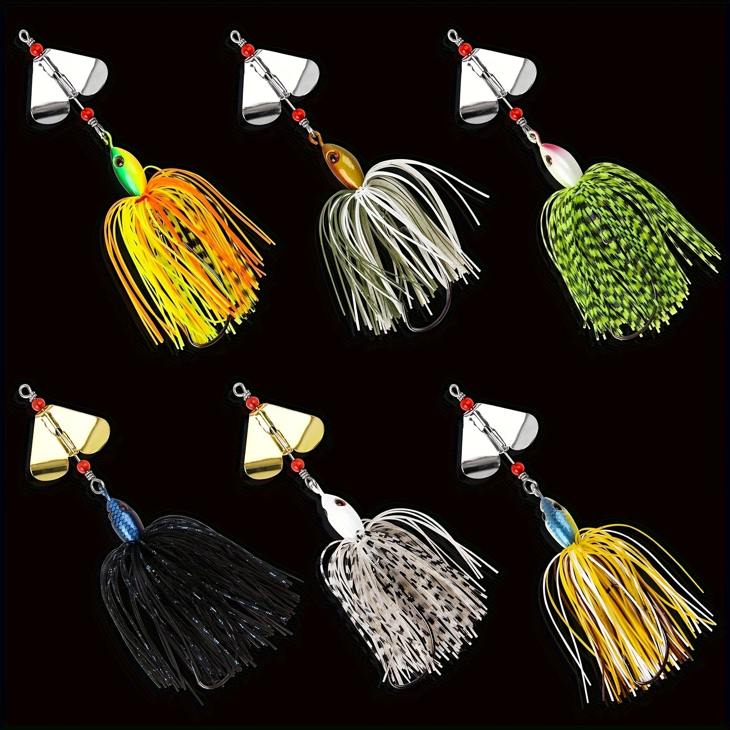 Fishing Lure Kit – Saltwater, Freshwater, Bass, Trout – Spinnerbait Fishing Lures Featuring Multicolored Buzzbaits Bass Trout Salmon – Built for Weekend Anglers for US Anglers