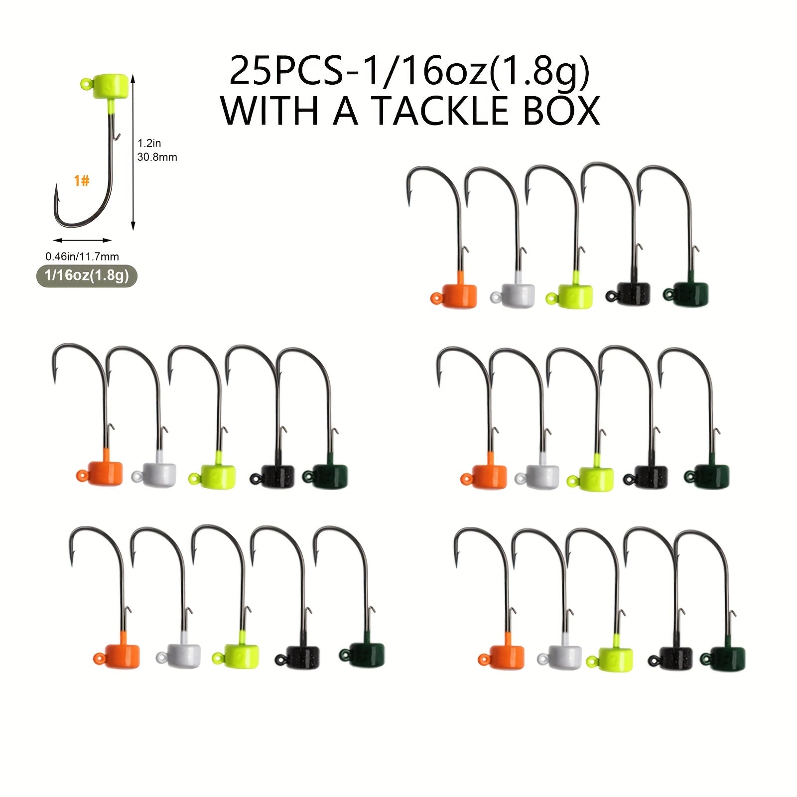 Fishing Tackle Storage – Bass – Dovesun 25pcs Ned Rig Jig Heads Mushroom Head Shroom – Versatile Water-Ready Design for US Anglers