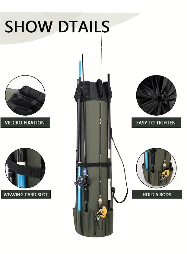 Carbon Fishing Rod – Large Capacity – Green Fishing Rod Bag Durable Folding Gear Handbag Multifunctional – Built for Weekend Anglers for US Anglers